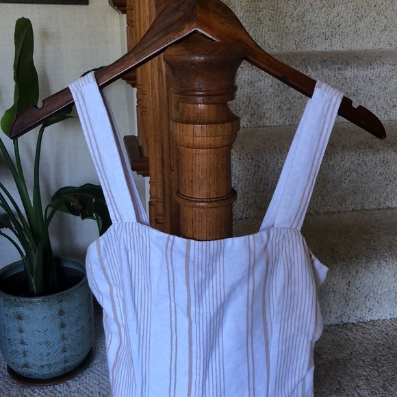 SOLD Forever 21 Coastal Linen Striped Beach Dress - Picture 4 of 10